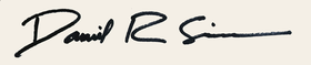 Daniel R Simmons signature